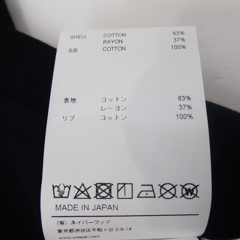 W)TAPS | Double Taps QB/LS/RACO.ERA Short-Sleeve T-Shirt 241ATDT-CSM18 Black Size: 2