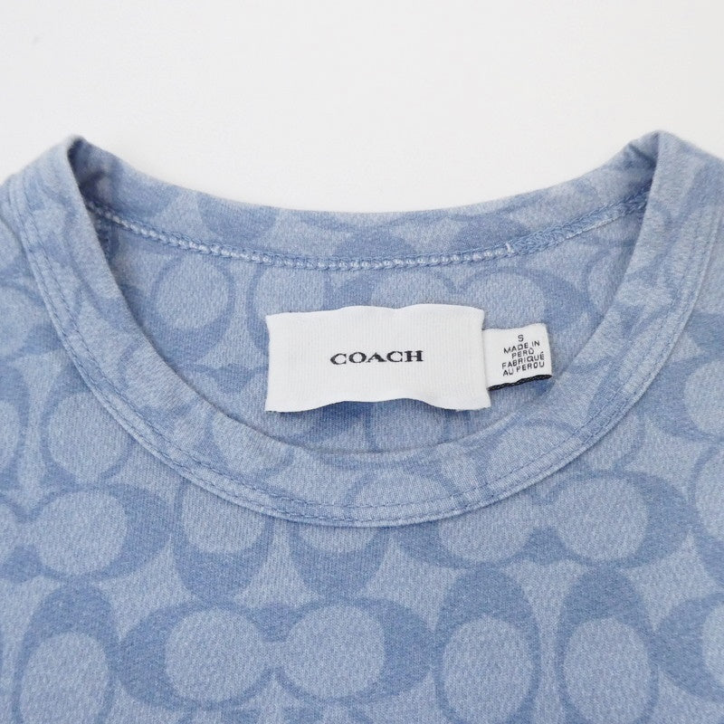 【中古】COACH | コーチ DREAM T-SHIRT 半袖Tシャツ C4970 ライトブルー サイズ:S