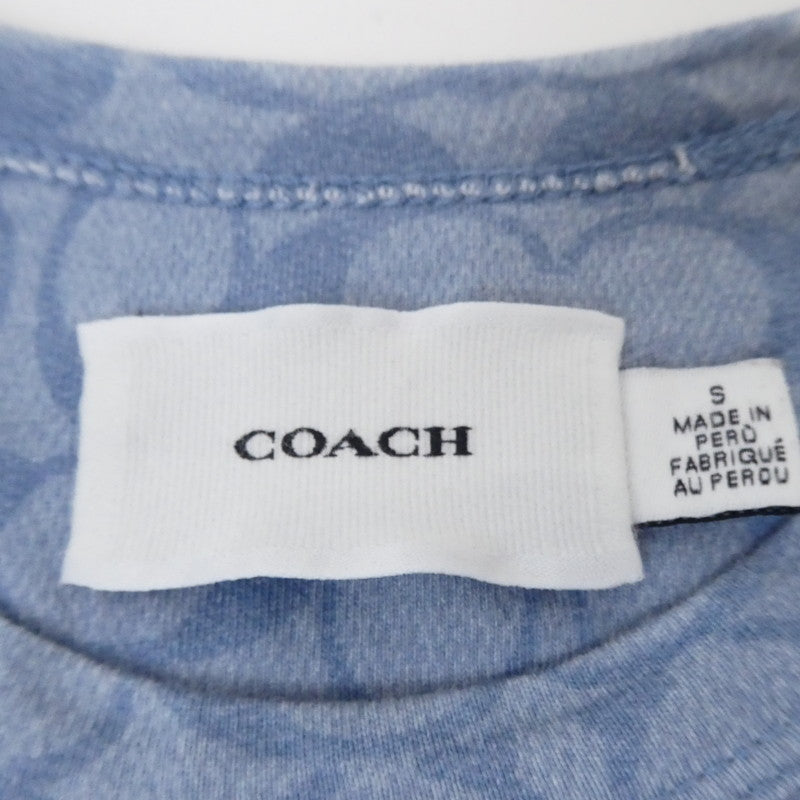 【中古】COACH | コーチ DREAM T-SHIRT 半袖Tシャツ C4970 ライトブルー サイズ:S