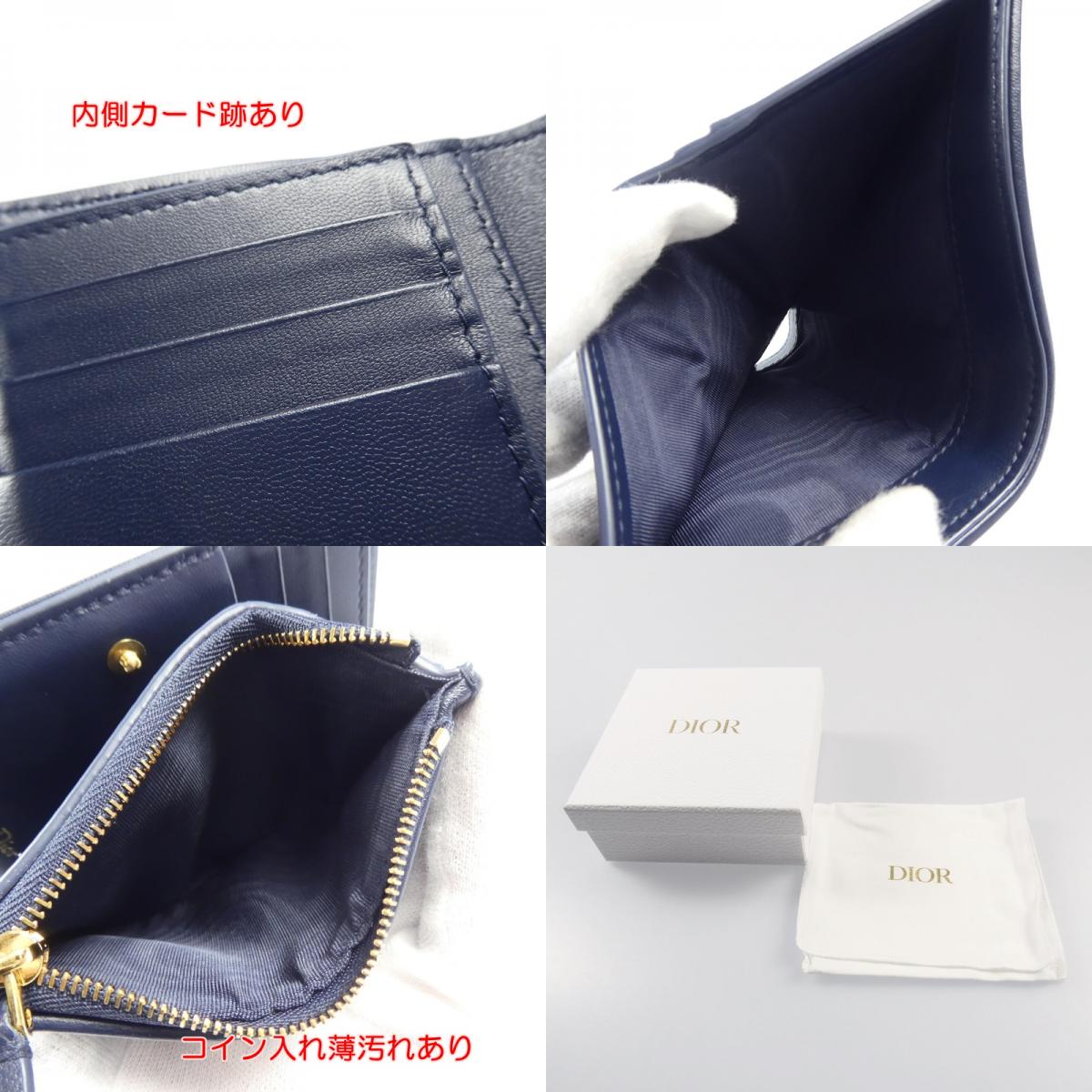 【中古】Christian Dior | クリスチャンディオール 30 Montaigne ダリアウォレット 長財布 S2197UNJR_M928 ネイビー系