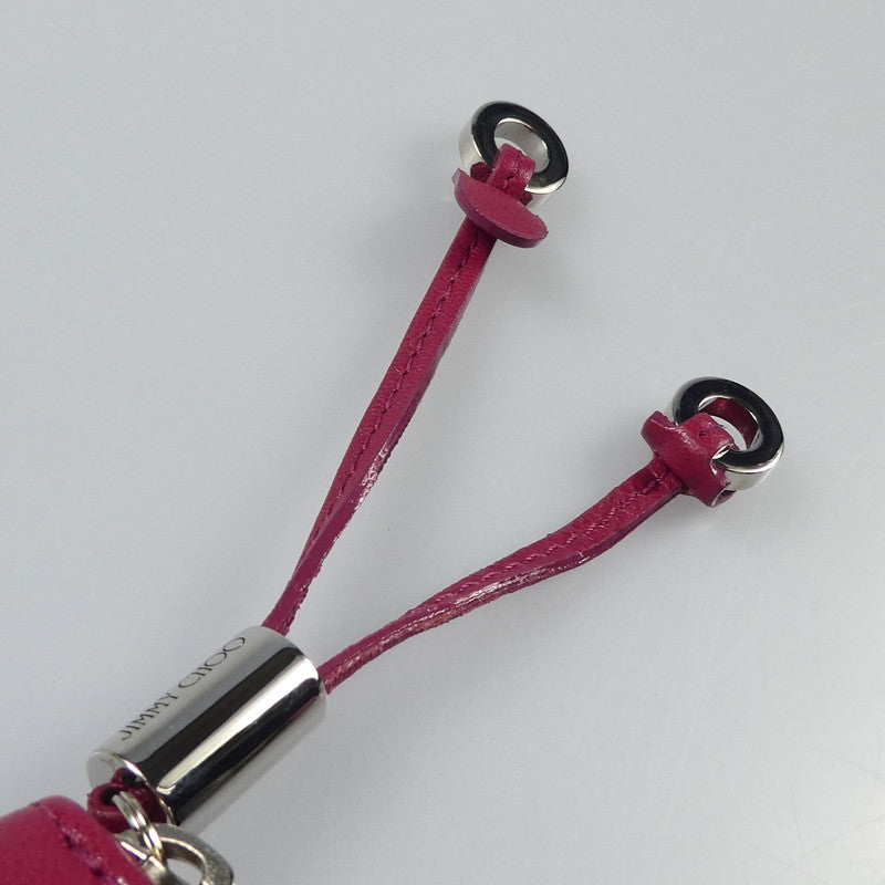 【中古】JIMMY CHOO | ジミーチュウ FILIPA STAR STUDS 長財布 ピンク