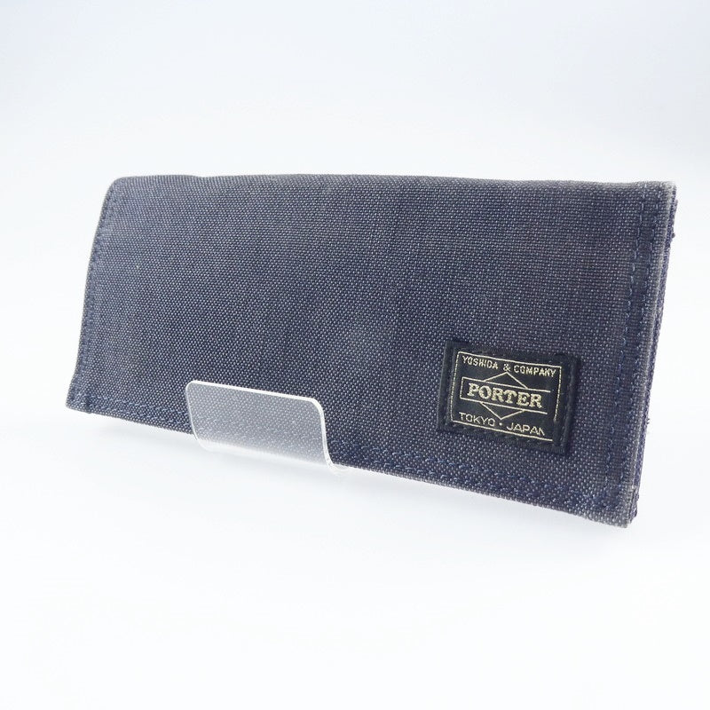 【中古】PORTER | ポーター SMOKY 二つ折り財布 592-06371 ネイビー