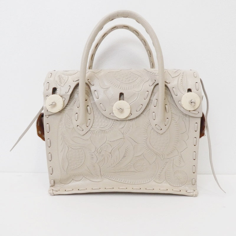 【中古】GRACE CONTINENTAL | グレースコンチネンタル MAESTRA S ハンドバッグ アイボリー