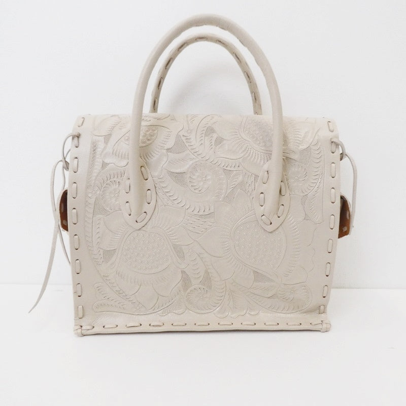 【中古】GRACE CONTINENTAL | グレースコンチネンタル MAESTRA S ハンドバッグ アイボリー