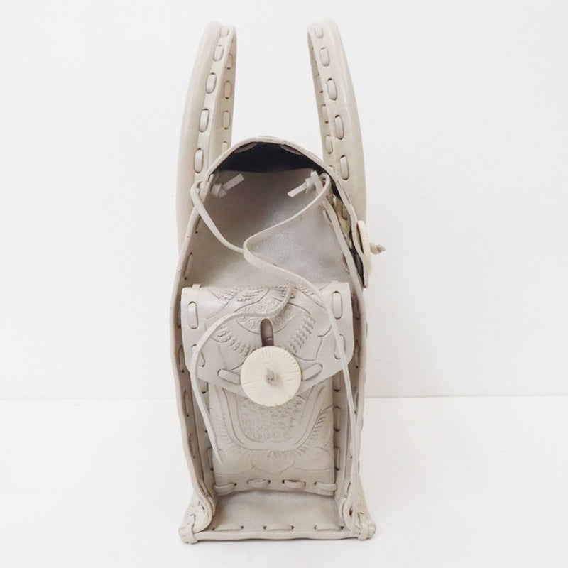 【中古】GRACE CONTINENTAL | グレースコンチネンタル MAESTRA S ハンドバッグ アイボリー