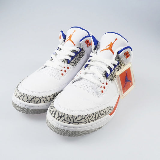 【中古】NIKE | ナイキ AIR JORDAN 3 RETRO “KNICKS RIVALS” スニーカー 136064-148 ホワイト 27.5cm