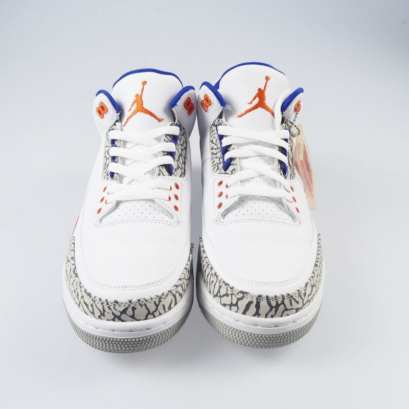 【中古】NIKE | ナイキ AIR JORDAN 3 RETRO “KNICKS RIVALS” スニーカー 136064-148 ホワイト 27.5cm
