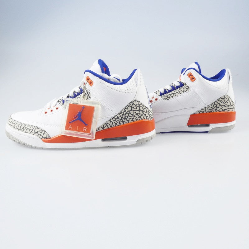 【中古】NIKE | ナイキ AIR JORDAN 3 RETRO “KNICKS RIVALS” スニーカー 136064-148 ホワイト 27.5cm