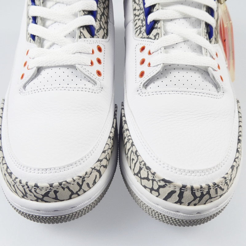 【中古】NIKE | ナイキ AIR JORDAN 3 RETRO “KNICKS RIVALS” スニーカー 136064-148 ホワイト 27.5cm