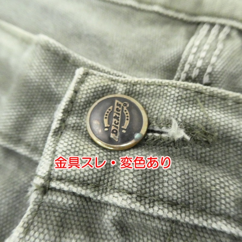 【中古】Dickies | ディッキーズ ダック地スプラッシュペイント パンツ オリーブ