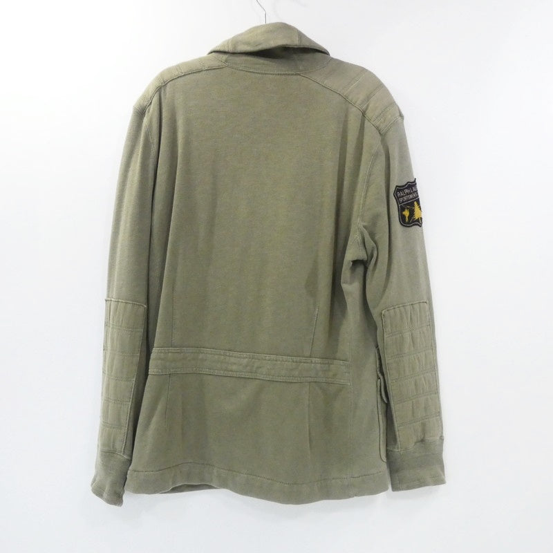 【中古】POLO RALPH LAUREN | ポロ・ラルフローレン ミリタリースウェットショールカーディガン カーディガン カーキ サイズ:M
