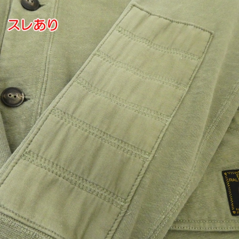【中古】POLO RALPH LAUREN | ポロ・ラルフローレン ミリタリースウェットショールカーディガン カーディガン カーキ サイズ:M