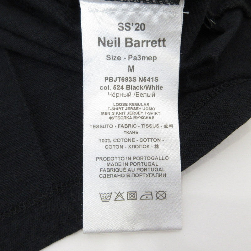 【中古】NEIL BARRETT | ニールバレット サンダーボルト 半袖Tシャツ PBJT693S N541S ブラック サイズ:M