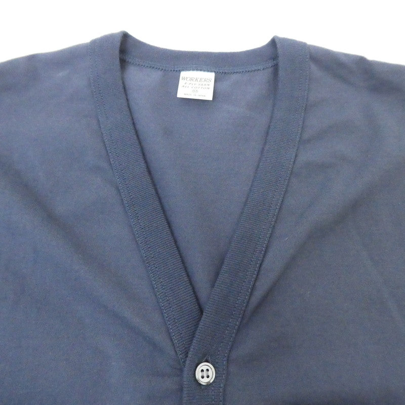 【中古】WORKERS | ワーカーズ 3 PLY Cardigan カーディガン ネイビー サイズ:M