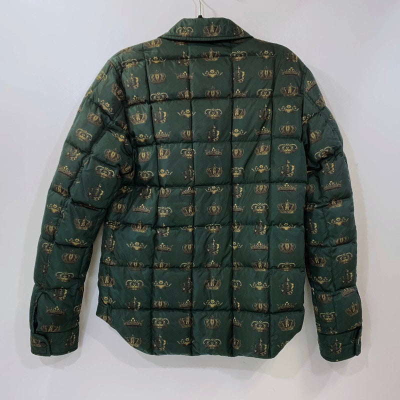 【中古】DOLCE & GABBANA | ドルチェアンドガッバーナ クラウン総柄 ダウンジャケット G9FK3T グリーン サイズ:48