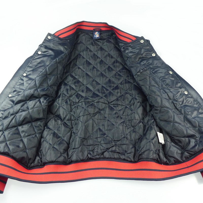 【中古】MAJESTIC | マジェスティック YANKEES スタジャン ネイビー サイズ:XL