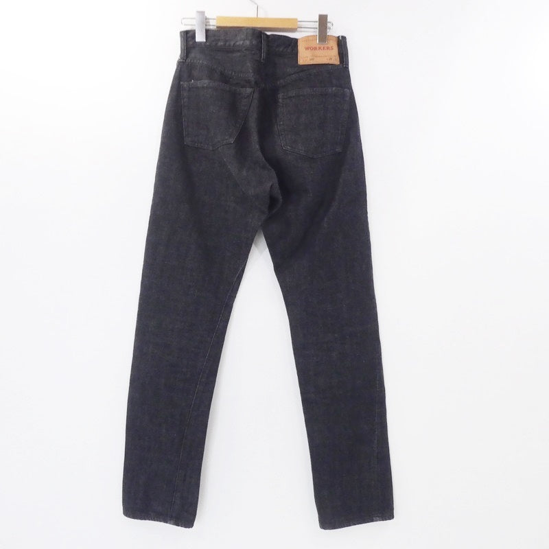 【中古】WORKERS | ワーカーズ SLIM TAPERED JEANS デニムパンツ 802 ブラック