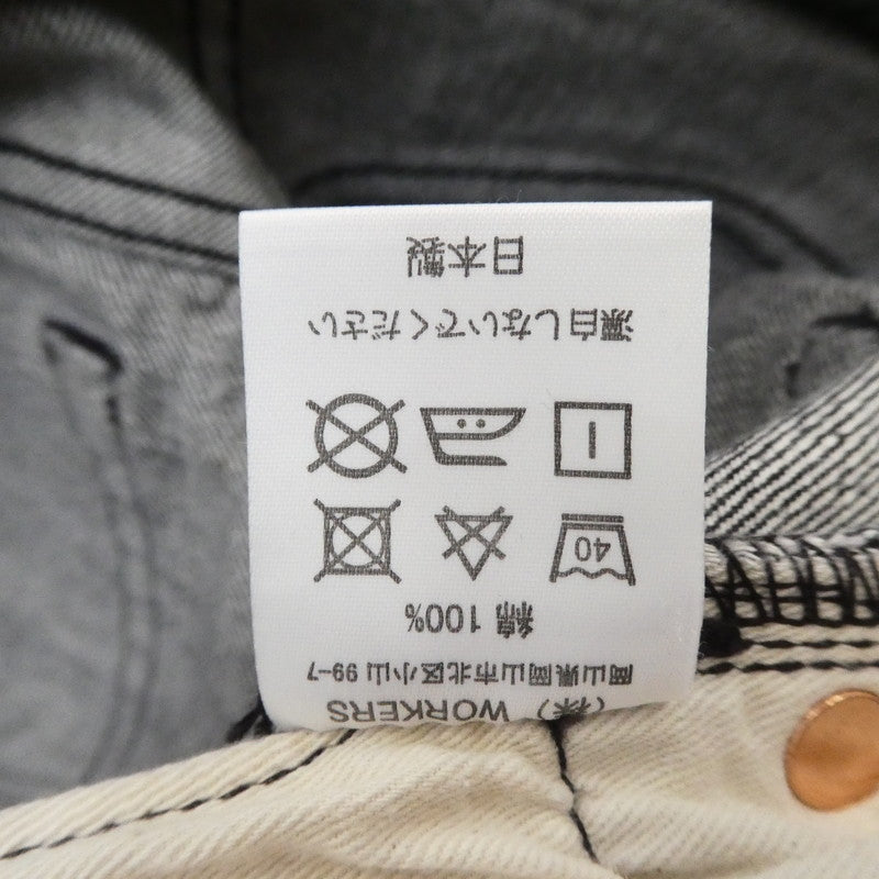 【中古】WORKERS | ワーカーズ SLIM TAPERED JEANS デニムパンツ 802 ブラック