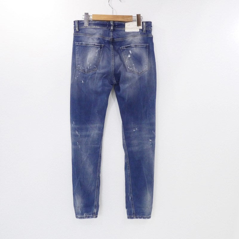 【中古】PREMIUM MOOD DENIM SUPERIOR | プレミアムムードデニムスペリオール BARRET デニムパンツ 3527 ダメージ加工 ブルー サイズ:29