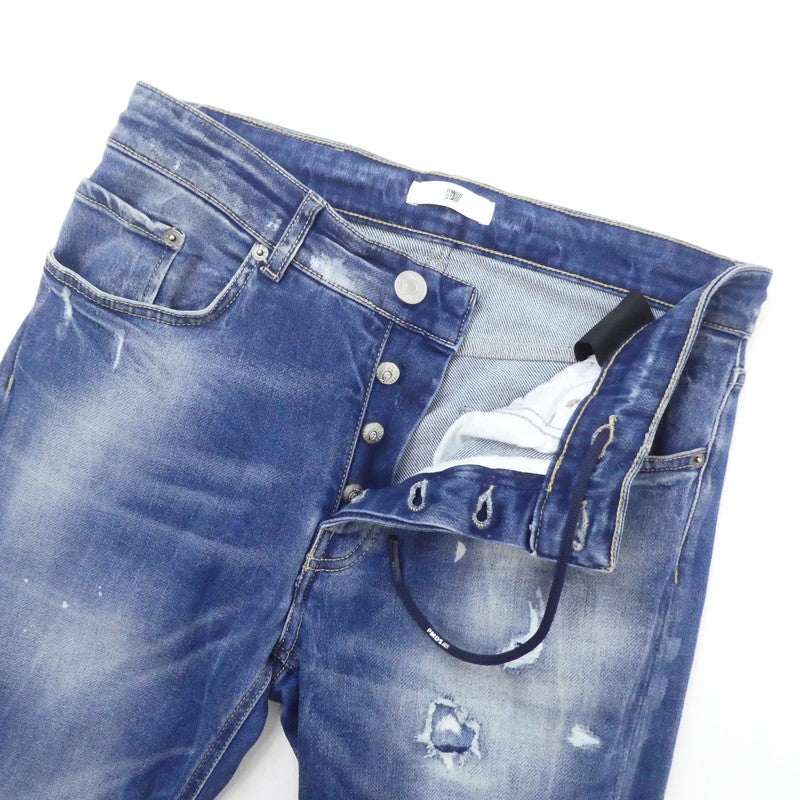 【中古】PREMIUM MOOD DENIM SUPERIOR | プレミアムムードデニムスペリオール BARRET デニムパンツ 3527 ダメージ加工 ブルー サイズ:29