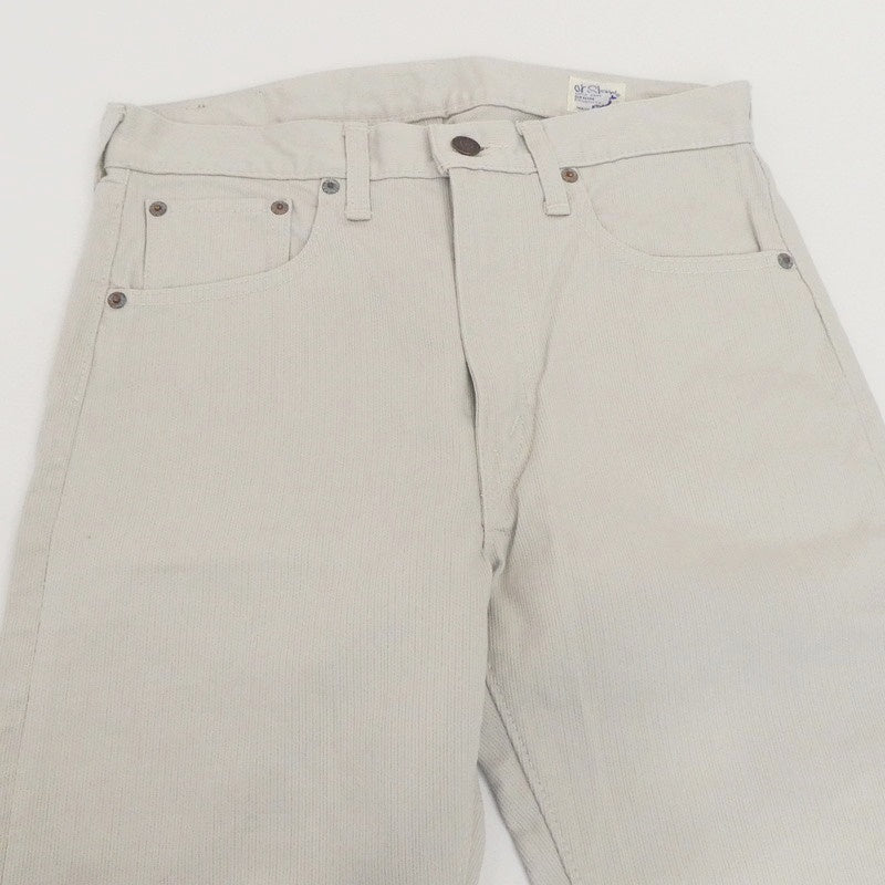 【中古】orSlow | オアスロウ COTTON PIQUE IVY FIT PANTS デニムパンツ 107W アイボリー サイズ:S