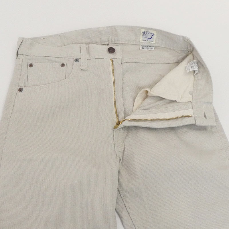 【中古】orSlow | オアスロウ COTTON PIQUE IVY FIT PANTS デニムパンツ 107W アイボリー サイズ:S