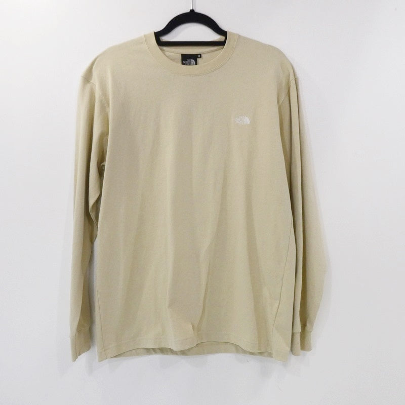 【中古】THE NORTH FACE | ザ・ノースフェイス L/S Nuptse Cotton Tee 長袖Tシャツ NT32443 ベージュ サイズ:M