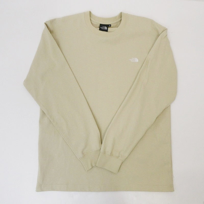 【中古】THE NORTH FACE | ザ・ノースフェイス L/S Nuptse Cotton Tee 長袖Tシャツ NT32443 ベージュ サイズ:M