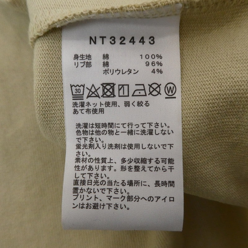 【中古】THE NORTH FACE | ザ・ノースフェイス L/S Nuptse Cotton Tee 長袖Tシャツ NT32443 ベージュ サイズ:M