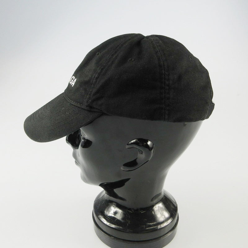 【中古】BALENCIAGA | バレンシアガ LOGO BASEBALL CAP キャップ 529192 ブラック サイズ:L