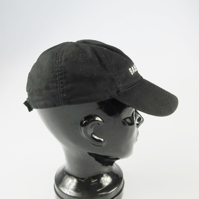 【中古】BALENCIAGA | バレンシアガ LOGO BASEBALL CAP キャップ 529192 ブラック サイズ:L