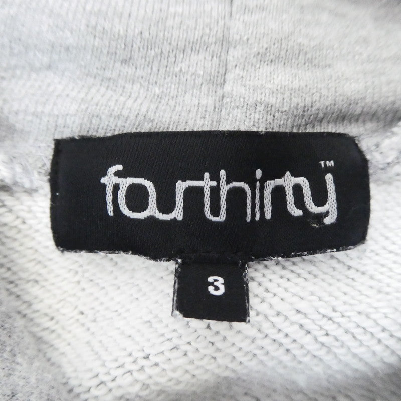 【中古】430 - FOURTHIRTY - | フォーサーティー “MICKEY LOVES BMX” P/O PARKA パーカー グレー サイズ:3