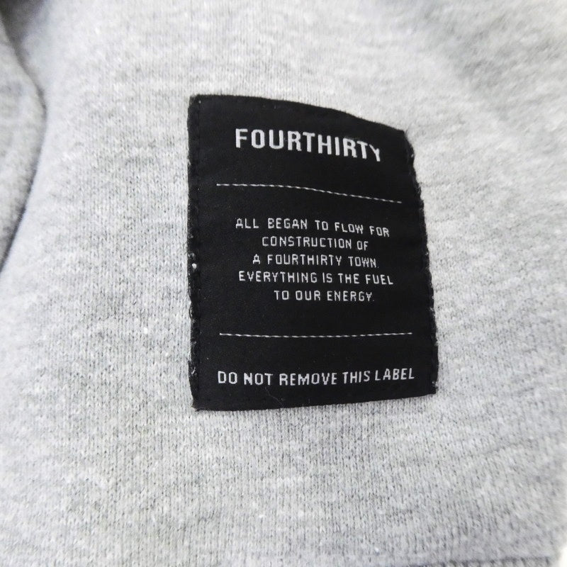 【中古】430 - FOURTHIRTY - | フォーサーティー “MICKEY LOVES BMX” P/O PARKA パーカー グレー サイズ:3