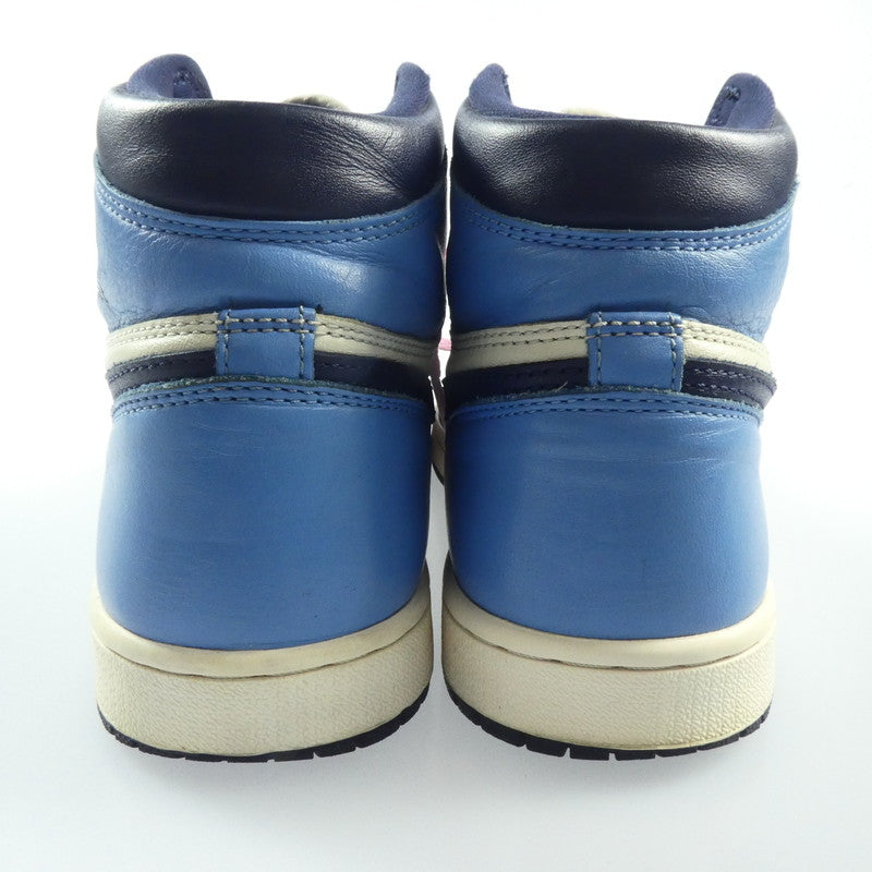 【中古】NIKE | ナイキ AIR JORDAN 1 RETRO HIGH OG スニーカー 555088-140 ネイビー 26cm