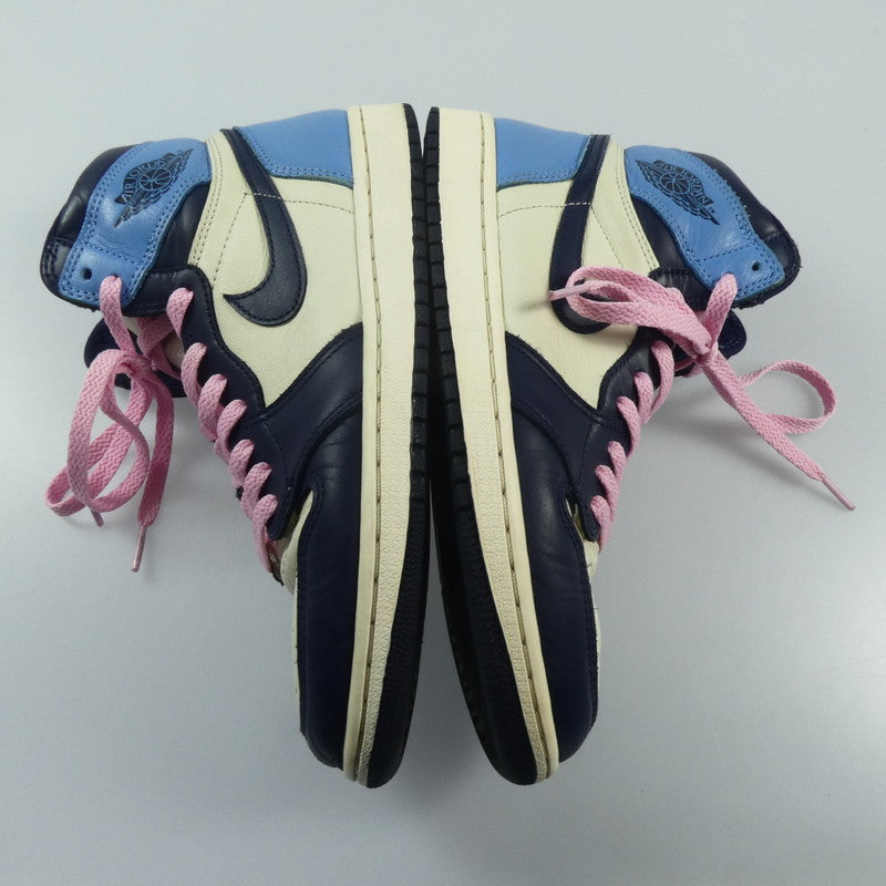 【中古】NIKE | ナイキ AIR JORDAN 1 RETRO HIGH OG スニーカー 555088-140 ネイビー 26cm