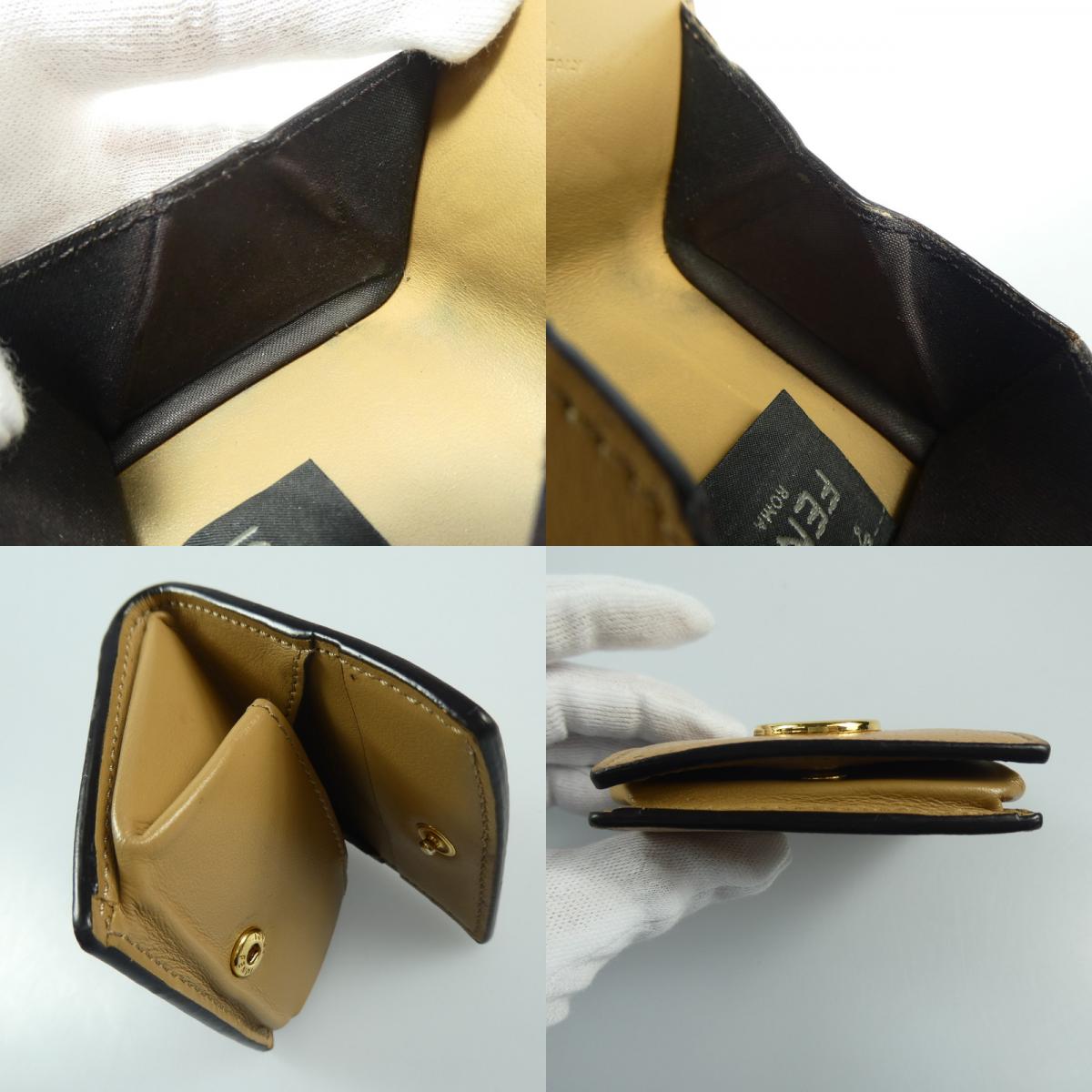 【中古】FENDI | フェンディ エフイズ コインケース 8M0459 ベージュ