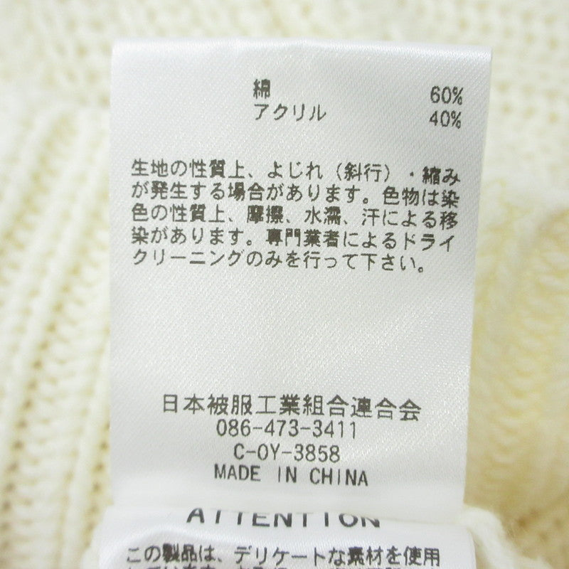 【中古】JOHN BULL | ジョンブル ハンドステッチクルーネックプルオーバー セーター ZC819 2022A/W サイズ:F アイボリー