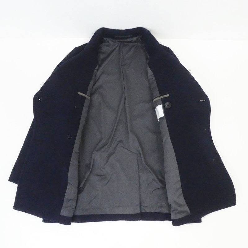 【中古】ABAHOUSE | アバハウス SUPER100s WATER PROOF ソフトメルトン ピーコート 0041-00-00000 ネイビー サイズ:46