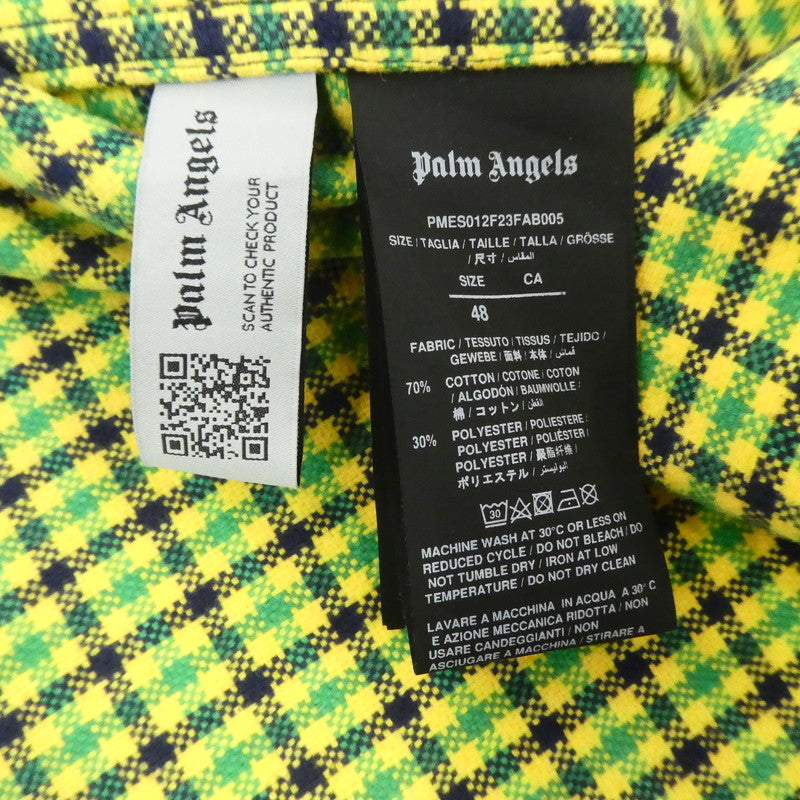 【中古】Palm Angels | パームエンジェルス MICRO CHECK OVERSHIRT その他トップス PMES012F23FAB005 - サイズ:48