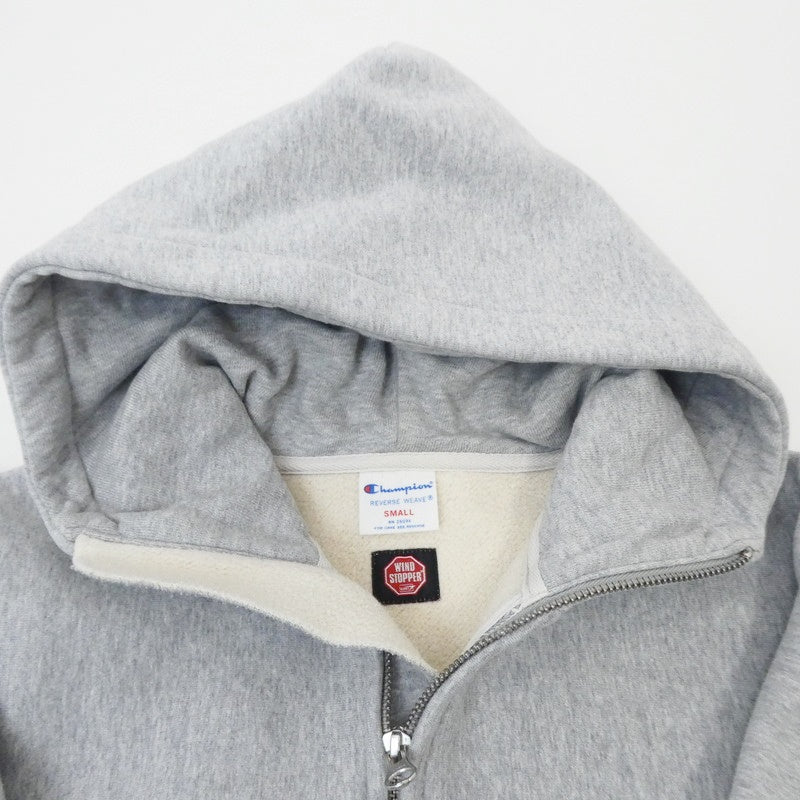 【中古】Champion | チャンピオン REVERSE WEAVE WINDSTOPPER パーカー C8-G125 グレー サイズ:S