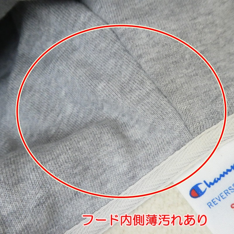 【中古】Champion | チャンピオン REVERSE WEAVE WINDSTOPPER パーカー C8-G125 グレー サイズ:S