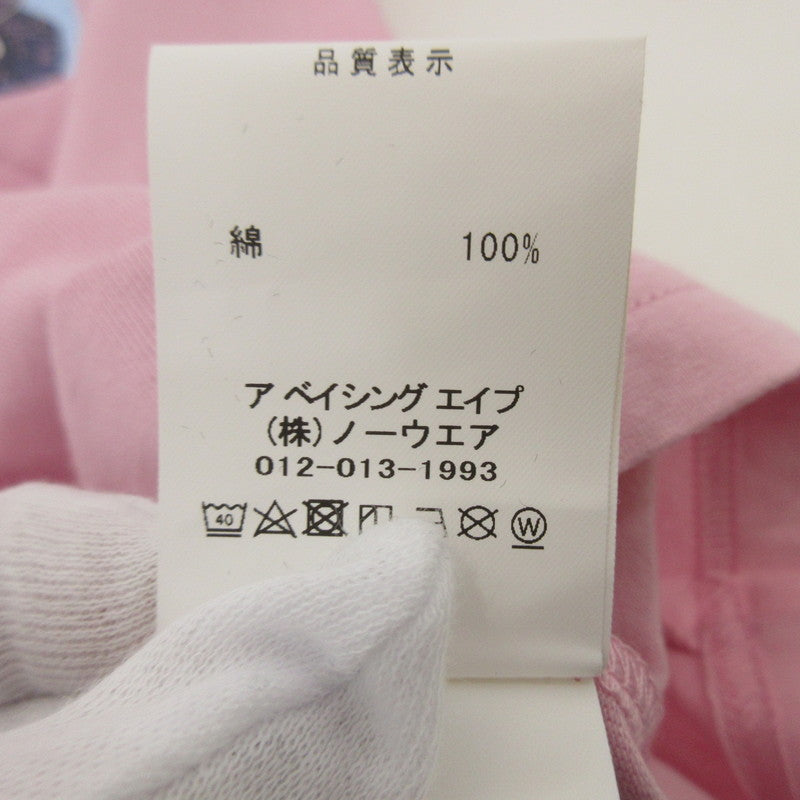 A BATHING APE | BAPE GIRL TEE Short Sleeve T-Shirt 1I30109007 Pink Size: L
