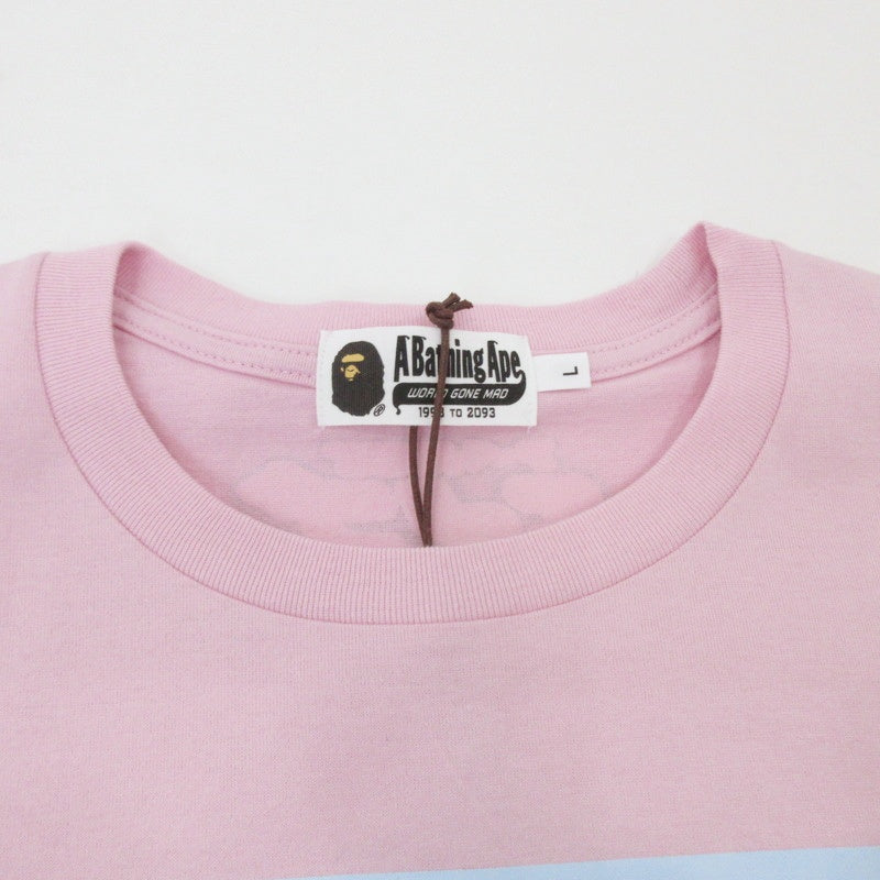 【中古】A BATHING APE | アベイシングエイプ BAPE GIRL TEE 半袖Tシャツ 1I30109007 ピンク サイズ:L