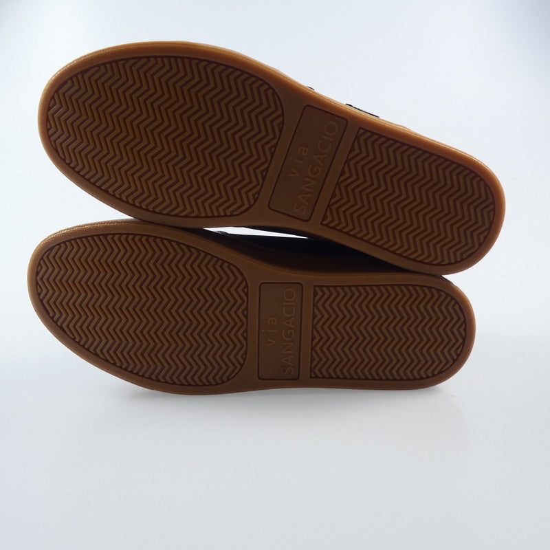 【中古】Sangacio | サンガッチョ にゅーず SG MID『NAVY』 スニーカー ネイビー 23.5cm