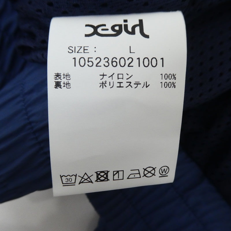 【中古】X-girl | エックスガール RETRO TRACK JKT ナイロンジャケット 105236021001 ネイビー サイズ:L