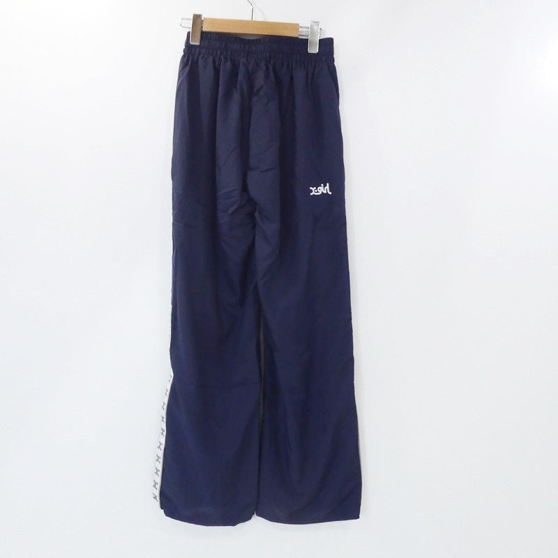 【中古】X-girl | エックスガール RETRO TRACK PANTS パンツ 105236031002 ネイビー サイズ:L