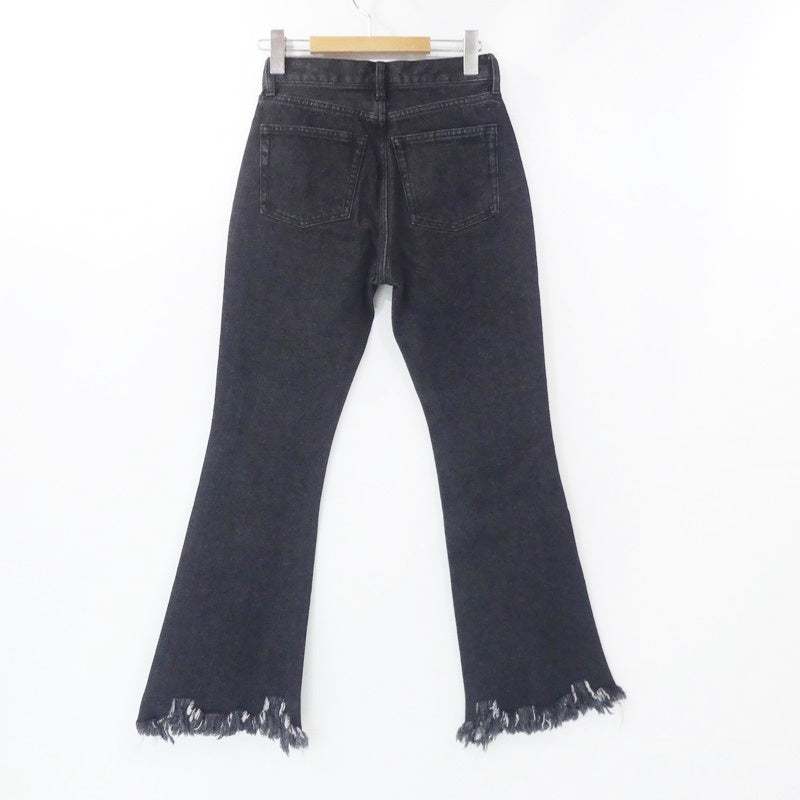 【中古】X-girl | エックスガール CRASH HEM PANTS デニムパンツ 105224031005 ブラック サイズ:XS