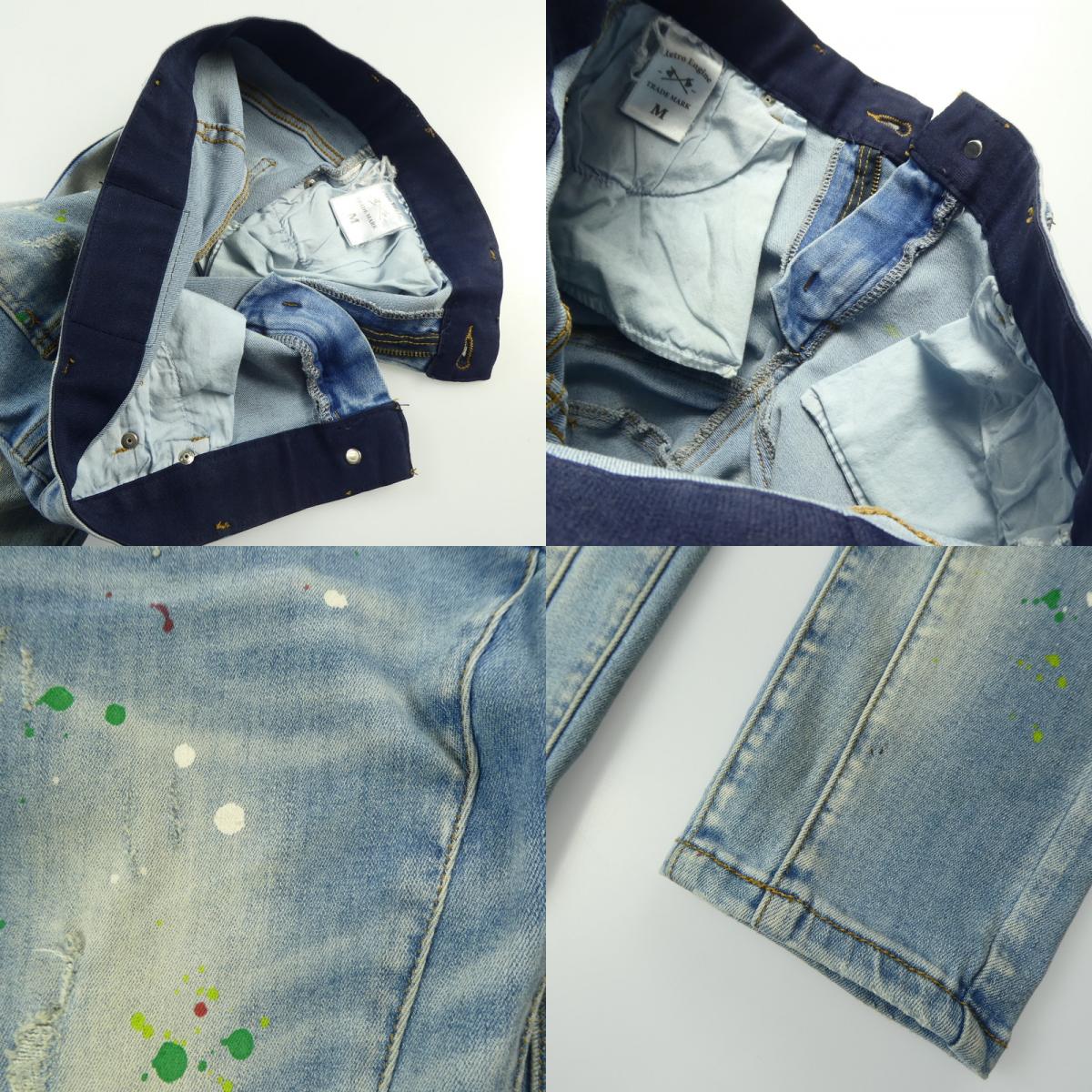 【中古】Retro Engine | レトロエンジン C Paint Denim L デニムパンツ 301601230250002 ライトブルー サイズ:M