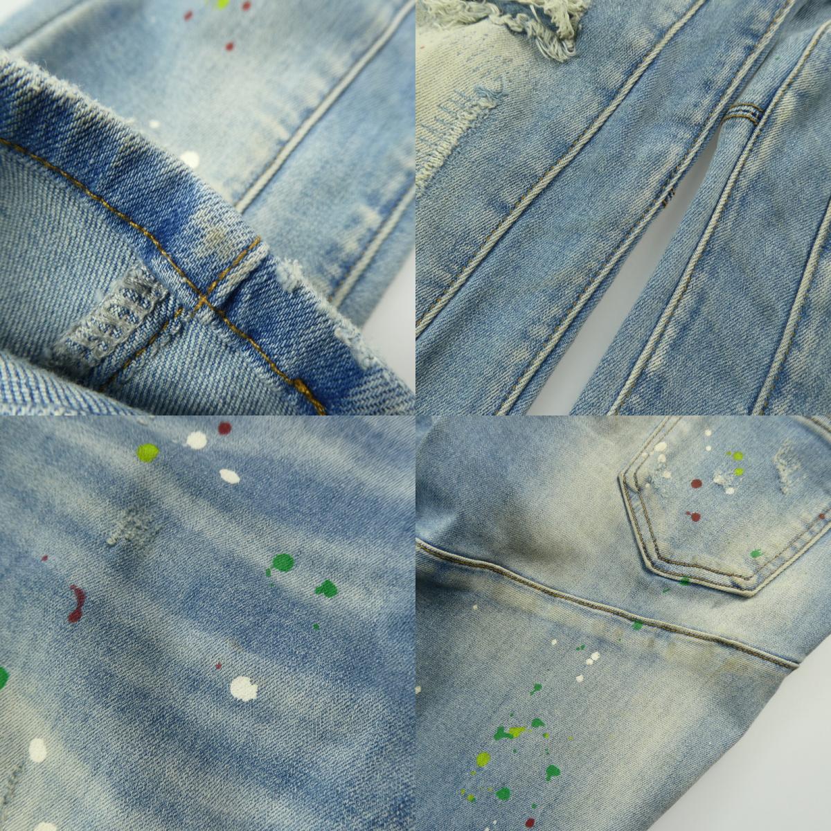【中古】Retro Engine | レトロエンジン C Paint Denim L デニムパンツ 301601230250002 ライトブルー サイズ:M