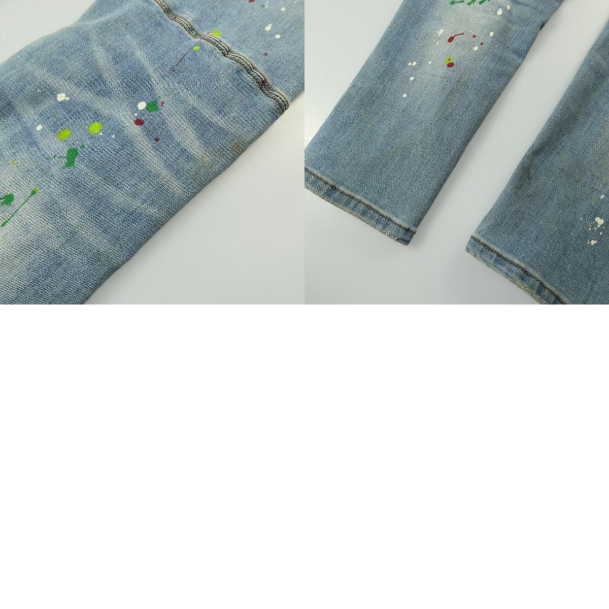 Retro Engine | Retro Engine C Paint Denim L Denim Pants 301601230250002 Light Blue Size: M